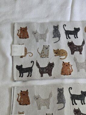 Simons Maison Cat Placemats Set of 4 New Woven Table Mats Kitty Kitchen Decor
